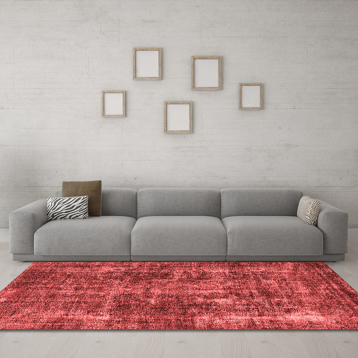 Industrial Red Washable Rugs