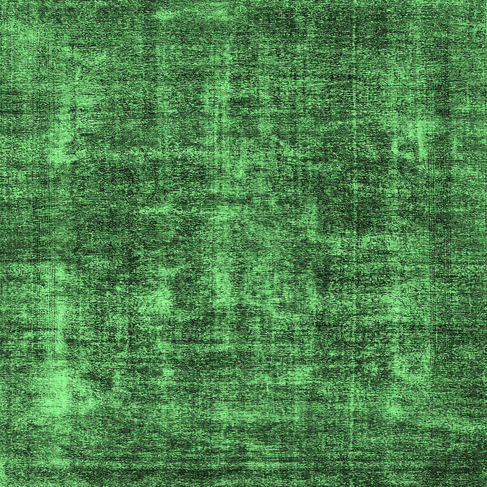 Square Oriental Emerald Green Industrial Rug, urb1814emgrn