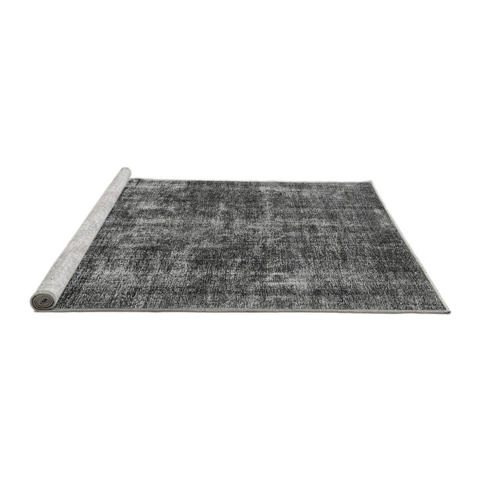 Sideview of Machine Washable Oriental Gray Industrial Rug, wshurb1814gry