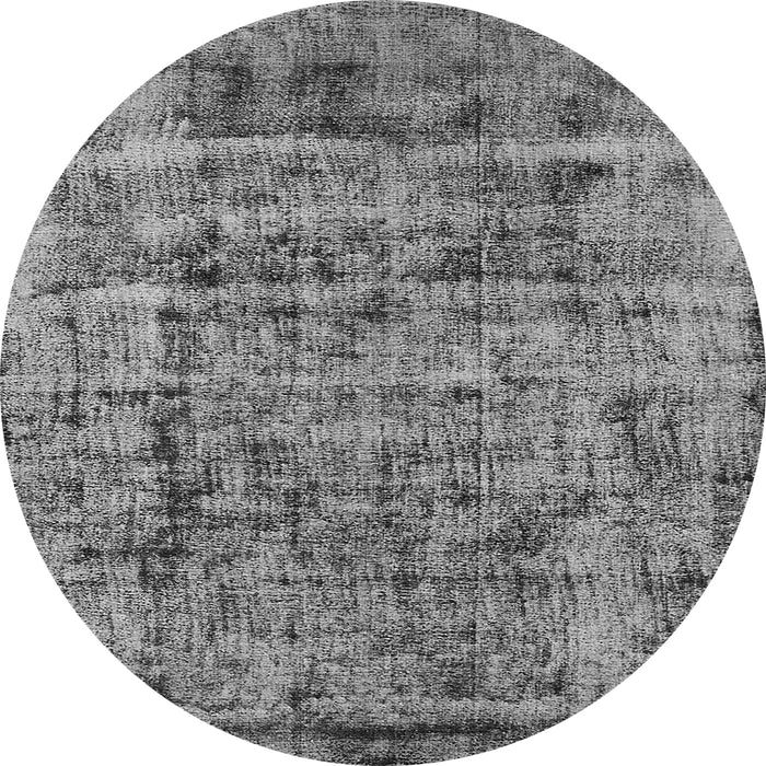 Round Oriental Gray Industrial Rug, urb1815gry
