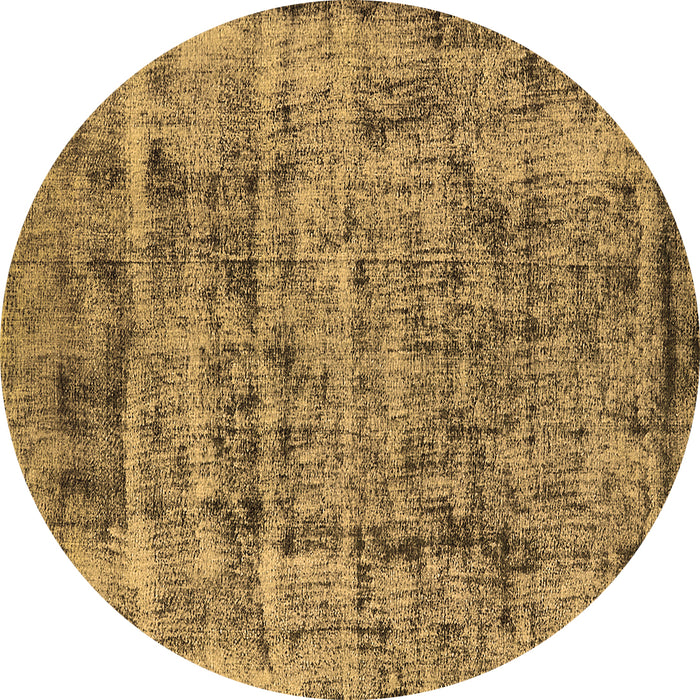 Round Oriental Brown Industrial Rug, urb1815brn