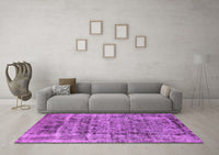 Machine Washable Oriental Purple Industrial Rug, wshurb1815pur