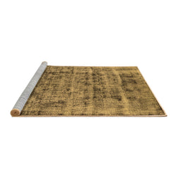 Sideview of Machine Washable Oriental Brown Industrial Rug, wshurb1815brn