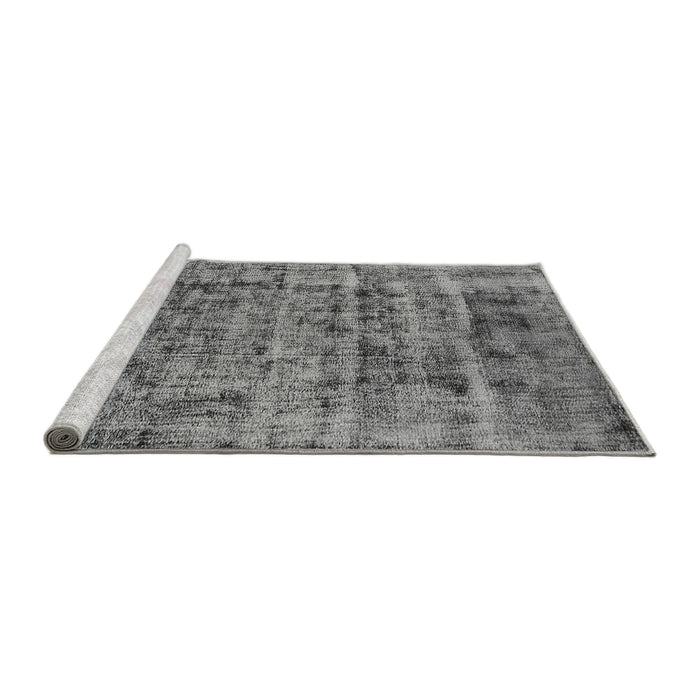 Sideview of Machine Washable Oriental Gray Industrial Rug, wshurb1815gry