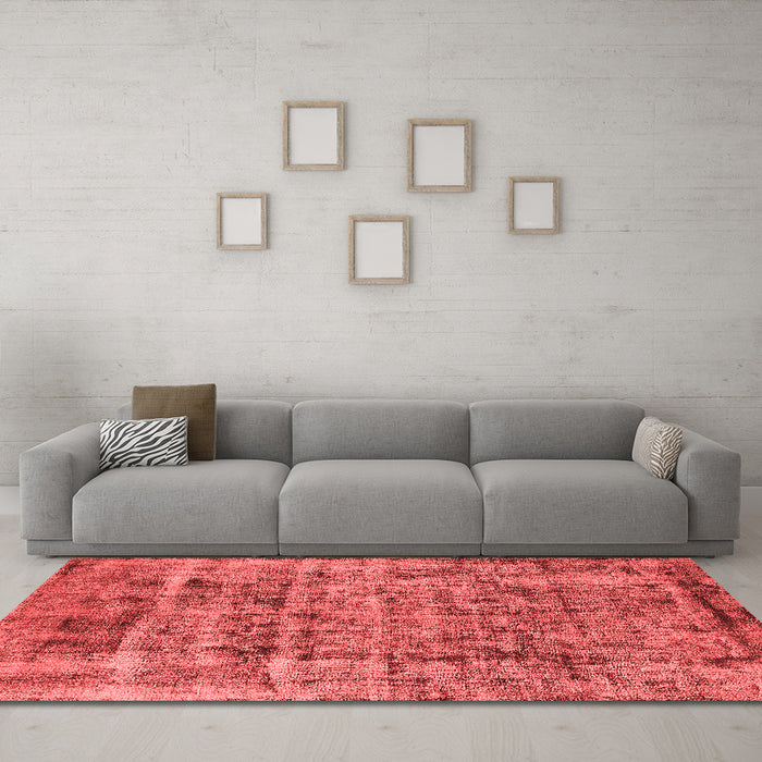Industrial Red Washable Rugs