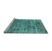 Sideview of Machine Washable Oriental Light Blue Industrial Rug, wshurb1815lblu