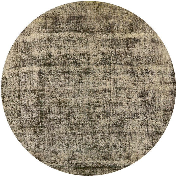 Round Machine Washable Industrial Modern Coffee Brown Rug, wshurb1815