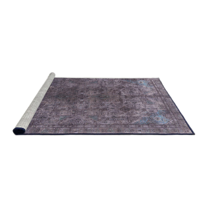Sideview of Machine Washable Industrial Modern Plum Purple Rug, wshurb1816