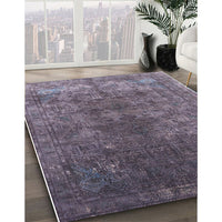 Mid-Century Modern Plum Purple Oriental Rug, urb1816