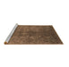 Sideview of Machine Washable Oriental Brown Industrial Rug, wshurb1816brn