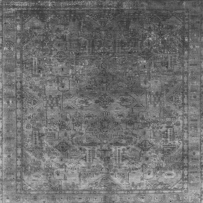 Square Machine Washable Oriental Gray Industrial Rug, wshurb1816gry