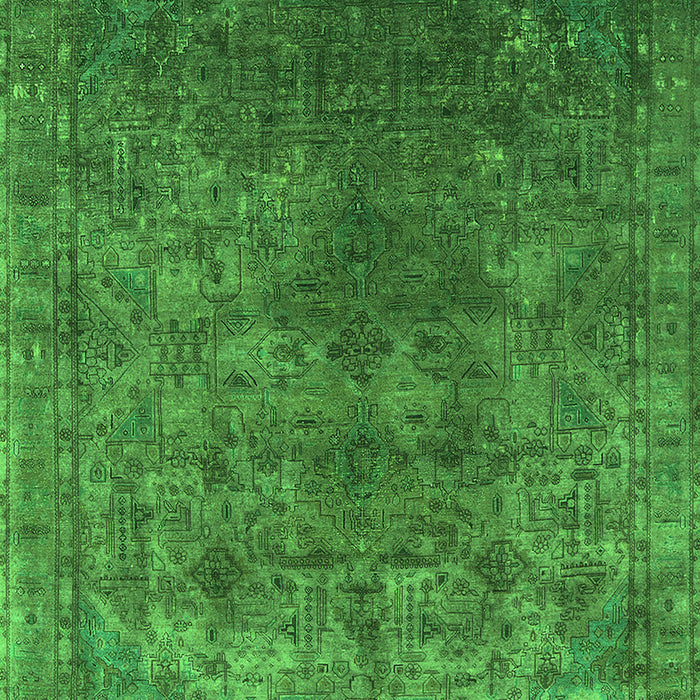 Machine Washable Oriental Green Industrial Area Rugs, wshurb1816grn