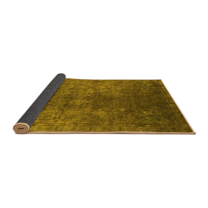 Sideview of Oriental Yellow Industrial Rug, urb1816yw