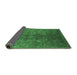 Sideview of Oriental Emerald Green Industrial Rug, urb1816emgrn