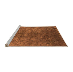 Sideview of Machine Washable Oriental Orange Industrial Area Rugs, wshurb1816org