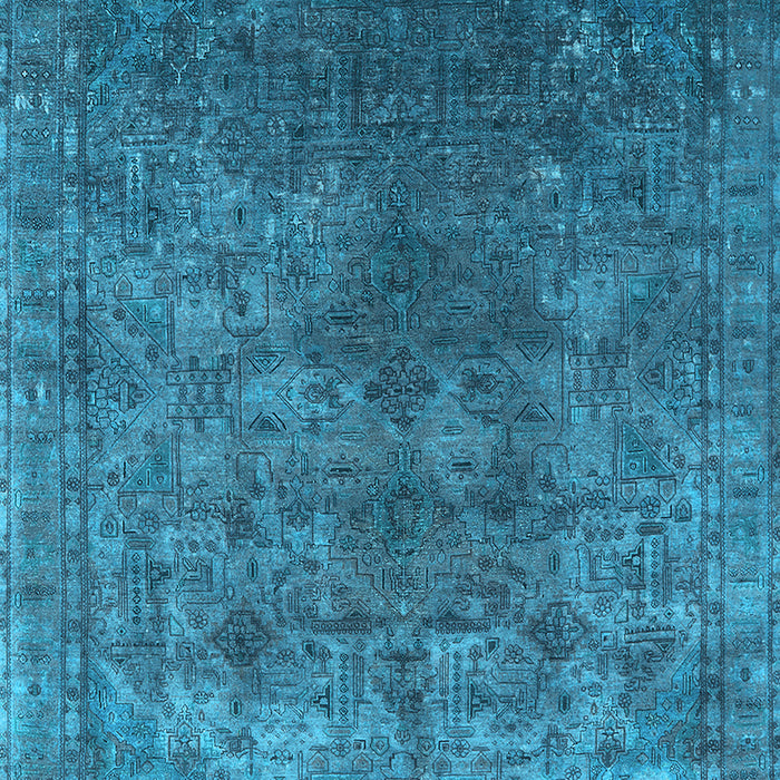 Machine Washable Oriental Light Blue Industrial Rug, wshurb1816lblu
