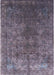 Mid-Century Modern Plum Purple Oriental Rug, urb1816