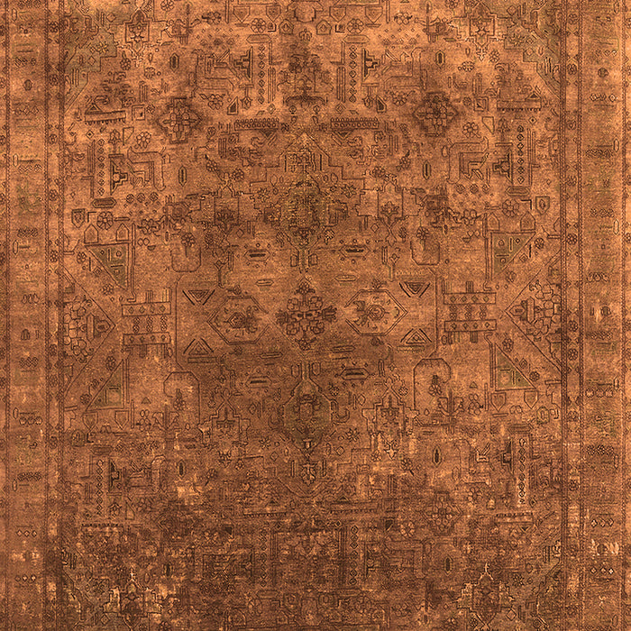 Machine Washable Oriental Orange Industrial Area Rugs, wshurb1816org