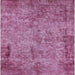 Square Mid-Century Modern Deep Mauve Purple Oriental Rug, urb1817