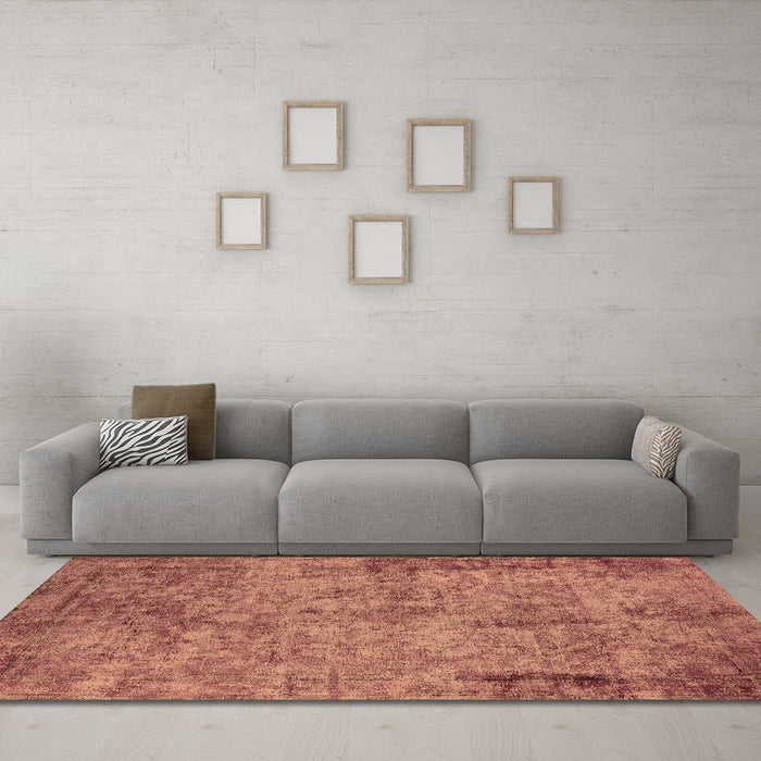 Machine Washable Oriental Brown Industrial Rug in a Living Room,, wshurb1817brn