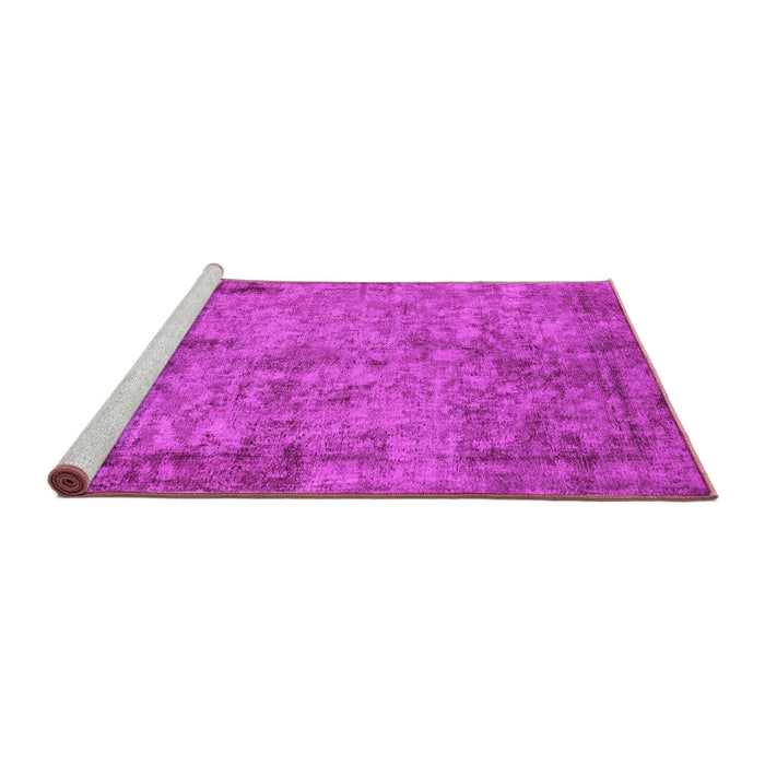 Sideview of Machine Washable Oriental Pink Industrial Rug, wshurb1817pnk