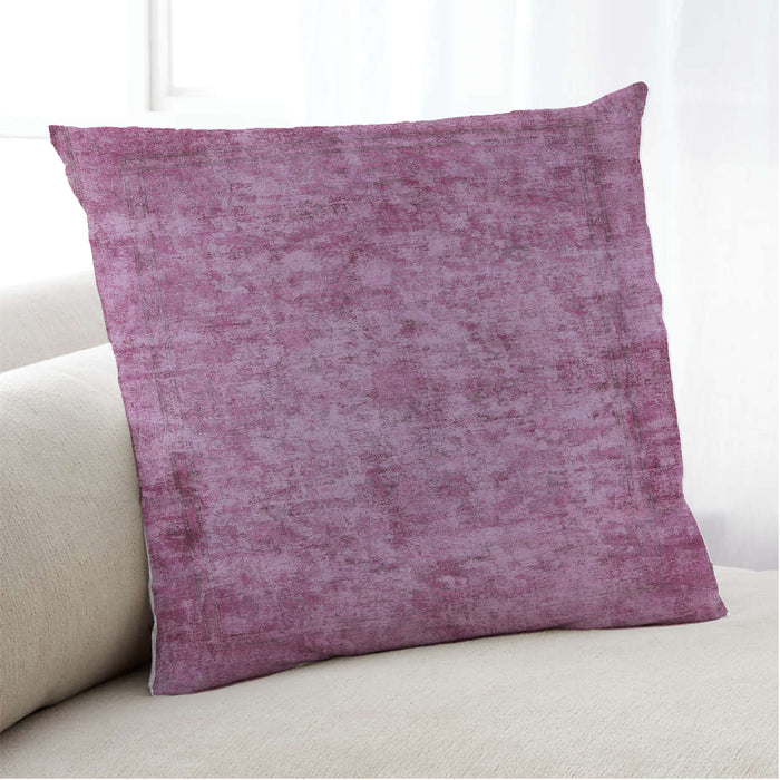 Lifestyle Image of Mid-Century Modern Urban Square Deep Mauve Purple Throw Pillow, 18 inch by 18 inch, pwurb1817