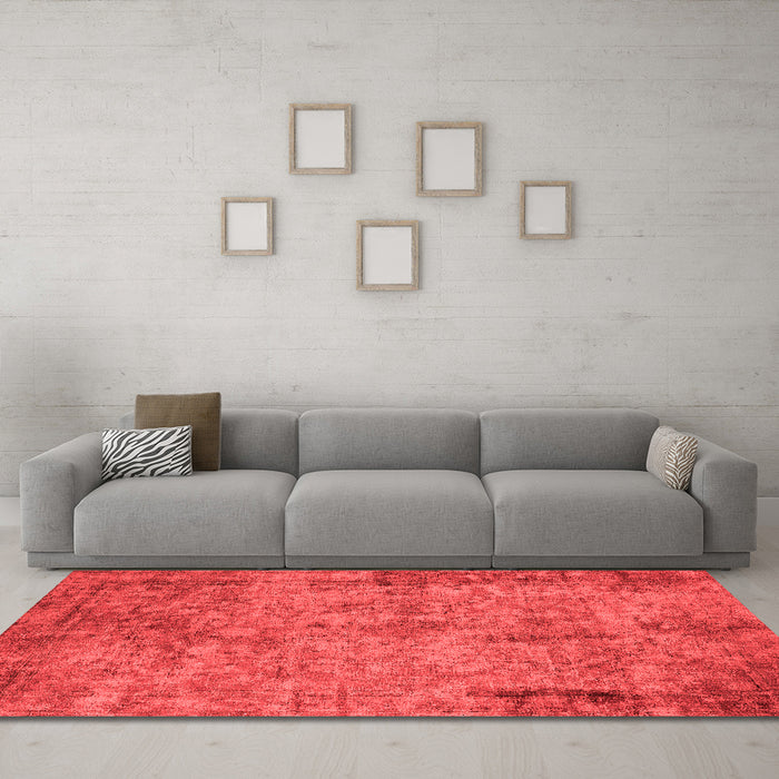Industrial Red Washable Rugs