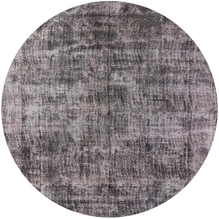 Round Machine Washable Industrial Modern Purple Rug, wshurb1818