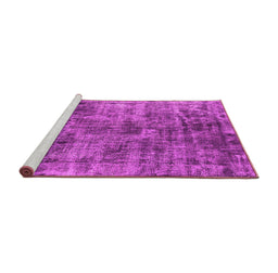 Sideview of Machine Washable Oriental Pink Industrial Rug, wshurb1818pnk