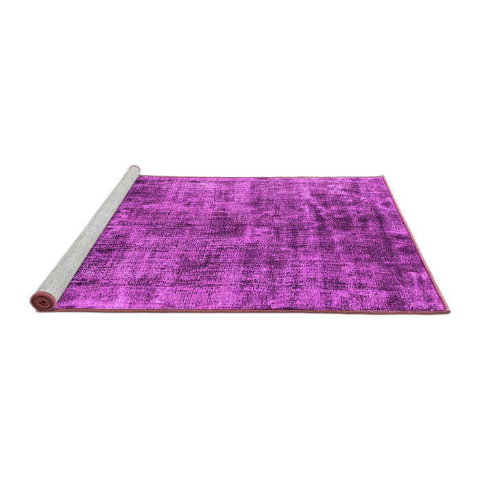 Sideview of Machine Washable Oriental Pink Industrial Rug, wshurb1818pnk