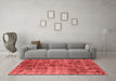 Industrial Red Washable Rugs