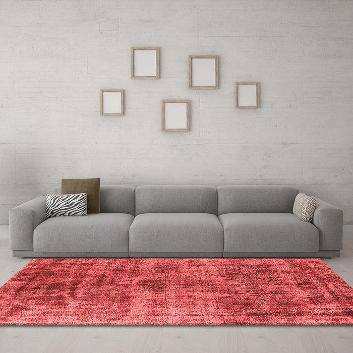 Industrial Red Washable Rugs