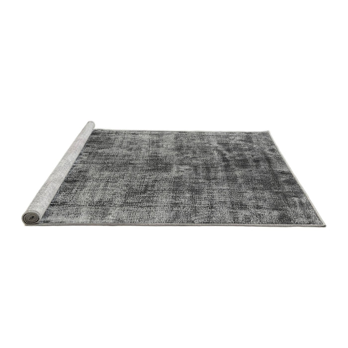 Sideview of Machine Washable Oriental Gray Industrial Rug, wshurb1818gry