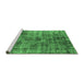 Sideview of Machine Washable Oriental Emerald Green Industrial Area Rugs, wshurb1818emgrn