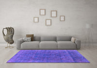 Machine Washable Oriental Purple Industrial Rug, wshurb1819pur