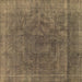 Square Oriental Brown Industrial Rug, urb1819brn