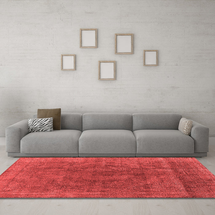 Industrial Red Washable Rugs