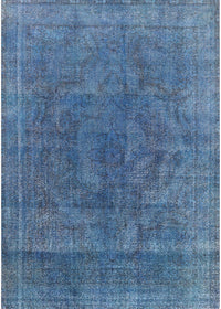 Machine Washable Industrial Modern Iceberg Blue Rug, wshurb1819