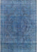 Machine Washable Industrial Modern Iceberg Blue Rug, wshurb1819