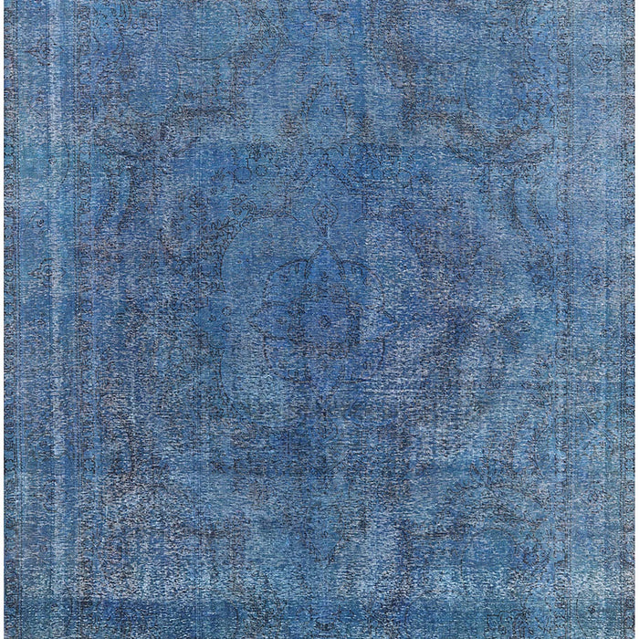 Machine Washable Industrial Modern Iceberg Blue Rug, wshurb1819