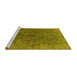 Sideview of Machine Washable Oriental Yellow Industrial Rug, wshurb1819yw