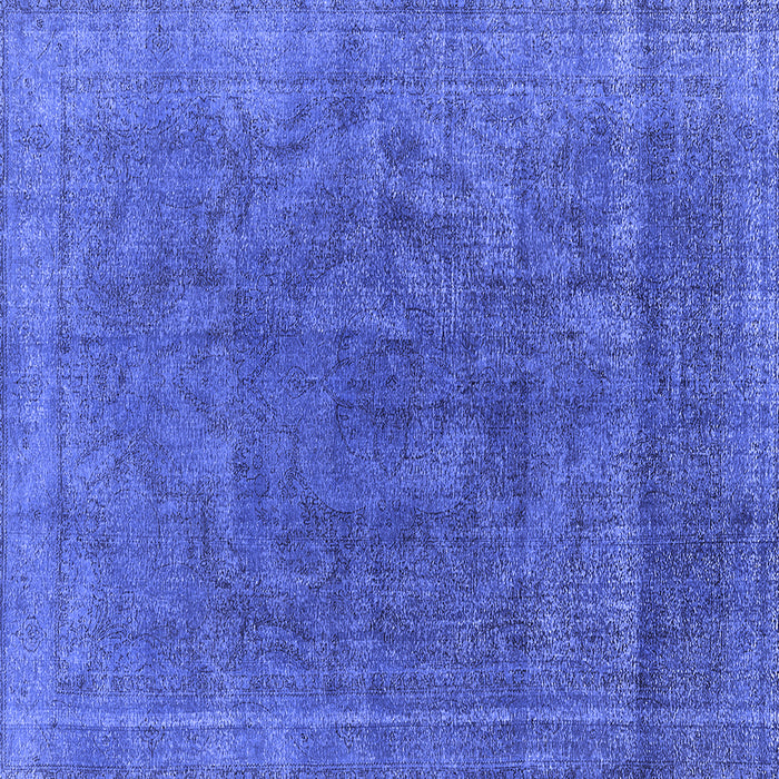 Square Oriental Blue Industrial Rug, urb1819blu