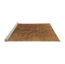 Sideview of Machine Washable Oriental Orange Industrial Area Rugs, wshurb1819org