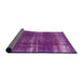 Sideview of Mid-Century Modern Orchid Purple Oriental Rug, urb1820