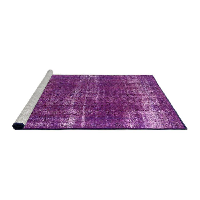 Sideview of Machine Washable Industrial Modern Medium Orchid Purple Rug, wshurb1820