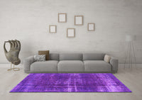 Machine Washable Oriental Purple Industrial Rug, wshurb1820pur