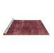 Sideview of Machine Washable Oriental Brown Industrial Rug, wshurb1820brn