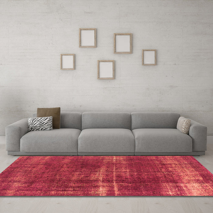 Machine Washable Oriental Orange Industrial Area Rugs in a Living Room, wshurb1820org
