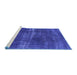 Sideview of Machine Washable Oriental Blue Industrial Rug, wshurb1820blu