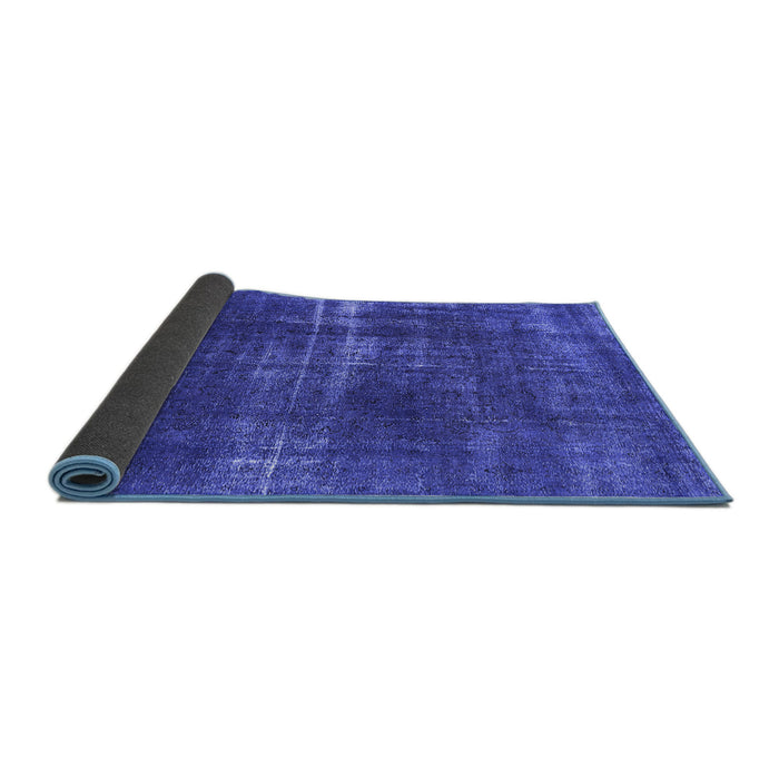 Sideview of Oriental Blue Industrial Rug, urb1820blu